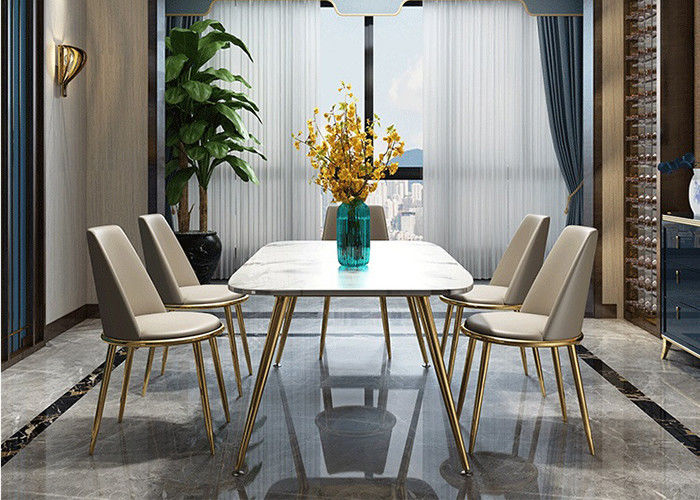 Fashionable 140x80x76cm Home Luxury Marble Dining Table