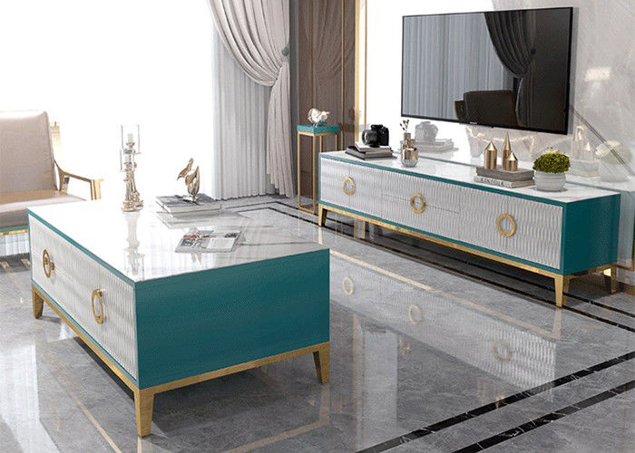 ISO18001 Marble TV Unit With Matching Coffee Table
