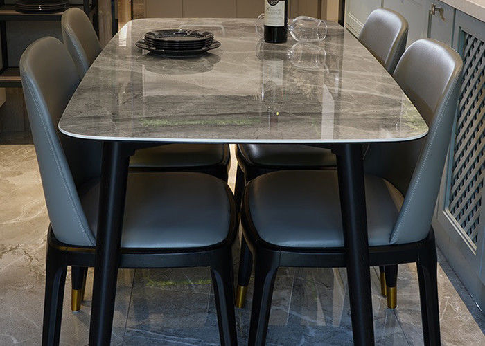 Family Luxury Marble Dining Table , Marble Countertop Dining Table