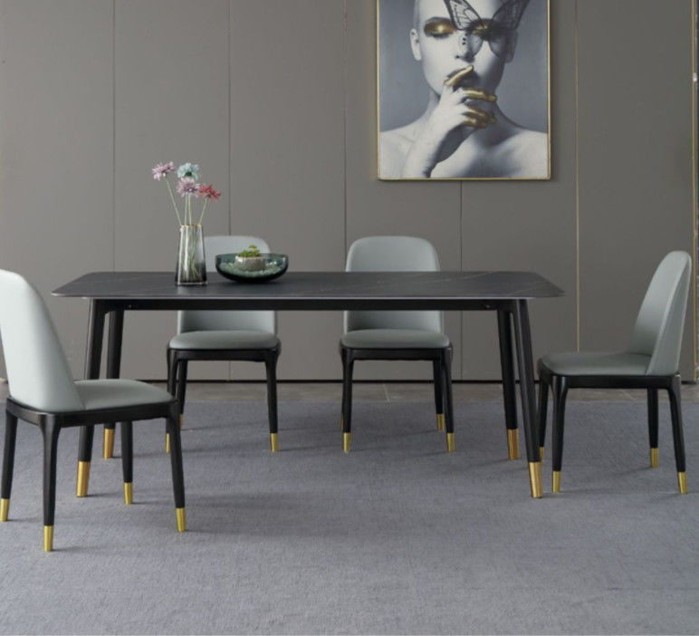 130cmx80cmx77cm Luxury Marble Dining Table , Dining Table Design With Marble Top