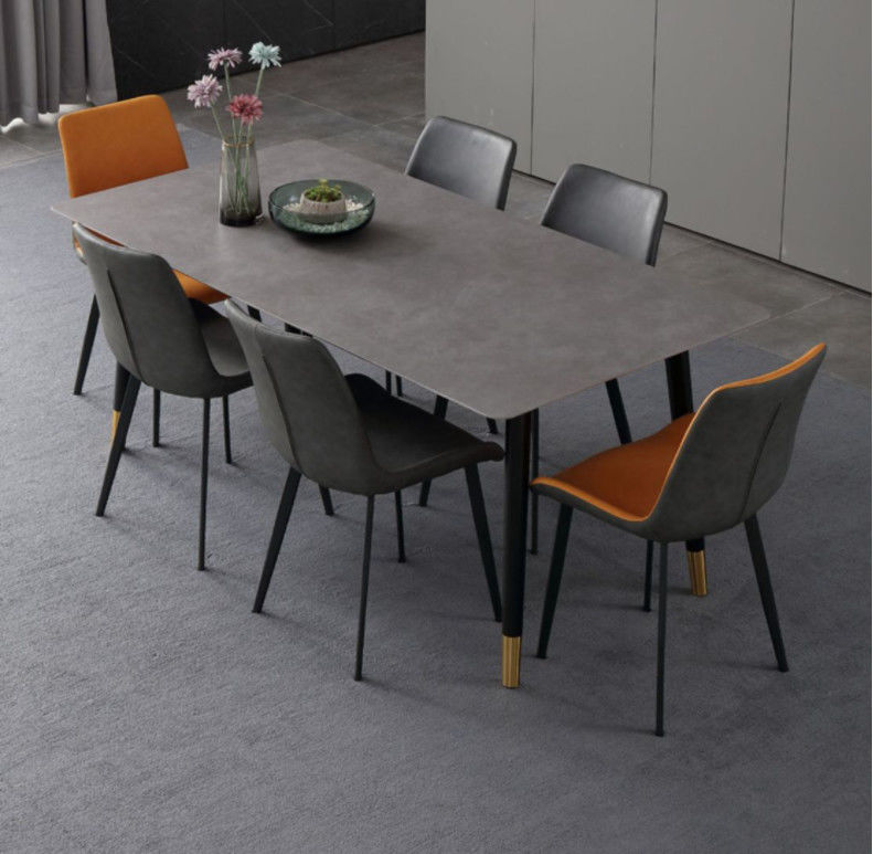 130cmx80cmx77cm Luxury Marble Dining Table , Dining Table Design With Marble Top