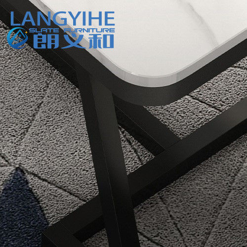 140cm Slate Dining Room Table Modern Italy Minimalist Luxury Metal