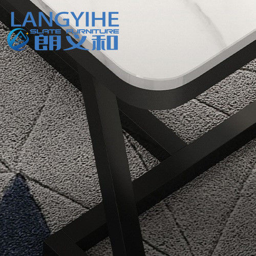 140cm Slate Dining Room Table Modern Italy Minimalist Luxury Metal