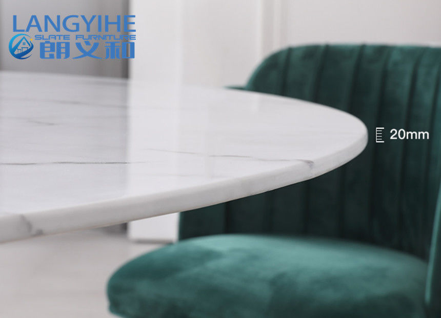 Minimalist Home Odm Circle Marble Dining Table Combination Nordic 75cm Height