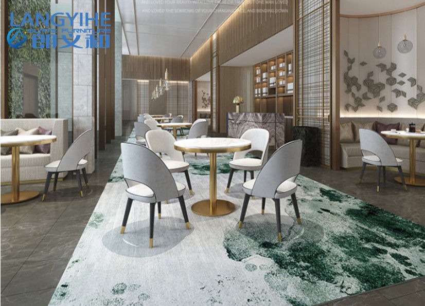Dining Countertop Artificial 31 Inches Marble Circle Table Odm