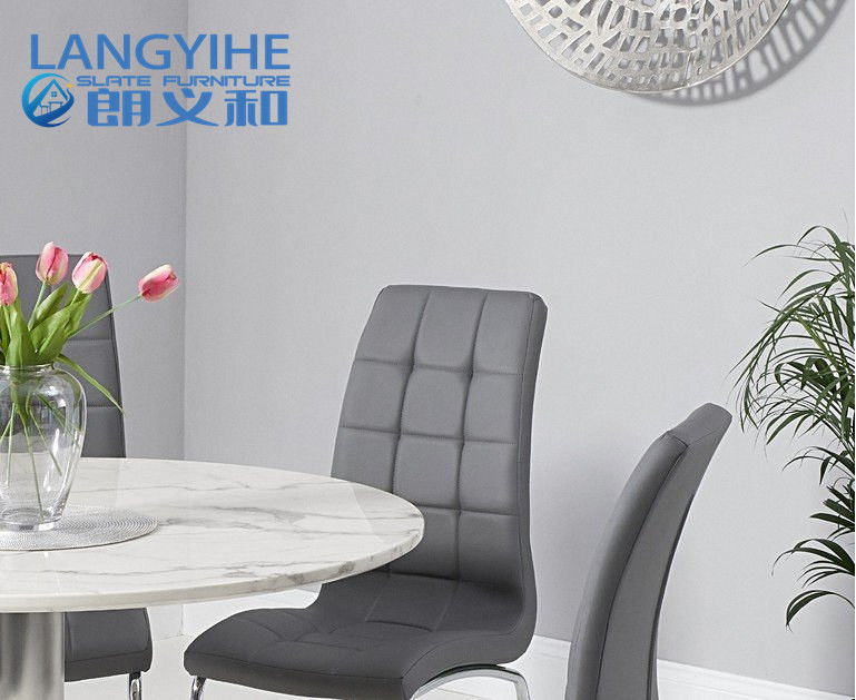 White Oem Odm Circle Marble Dining Table 120cm