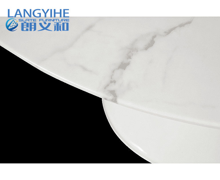 120cm White Marble Round Dining Table And Upholstered Dining Chair