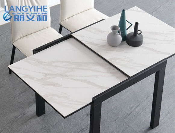 Square Retractable Slate Odm Modern Minimalist Dining Table
