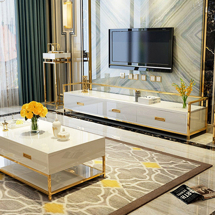 Bubble EPE Luxury Tv Cabinet Living Room Furniture Stainless Steel Frame