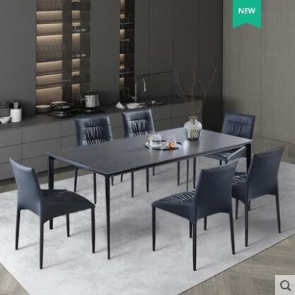 Nordic Light Luxury Minimalist Marble Dining Table Scratch Resistant