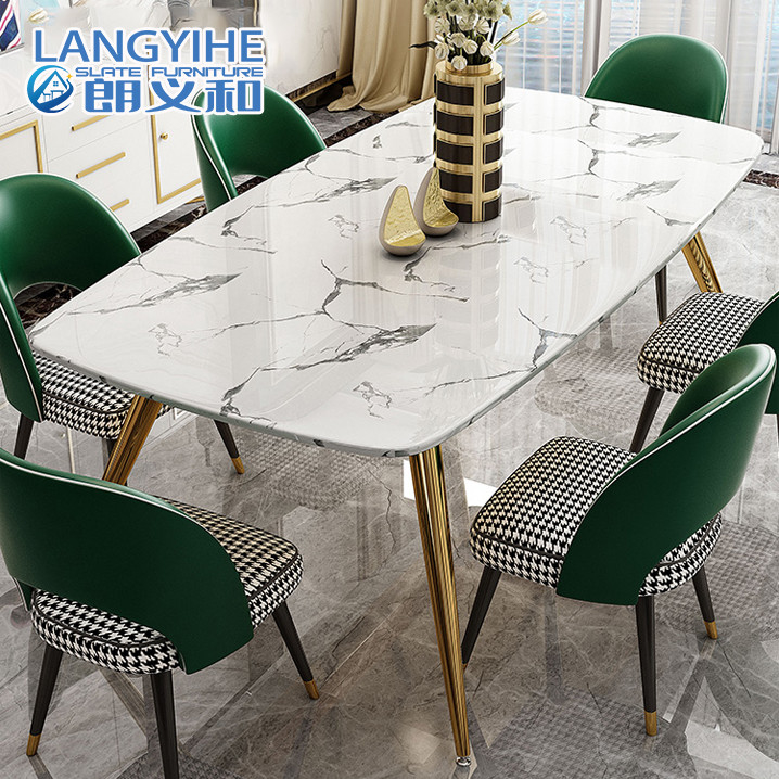 Modern Nordic Marble Dining Table Minimalist For 4 People