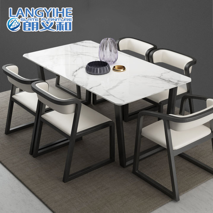 Solid Wood Nordic Marble Dining Table Dining Table And Chair Square
