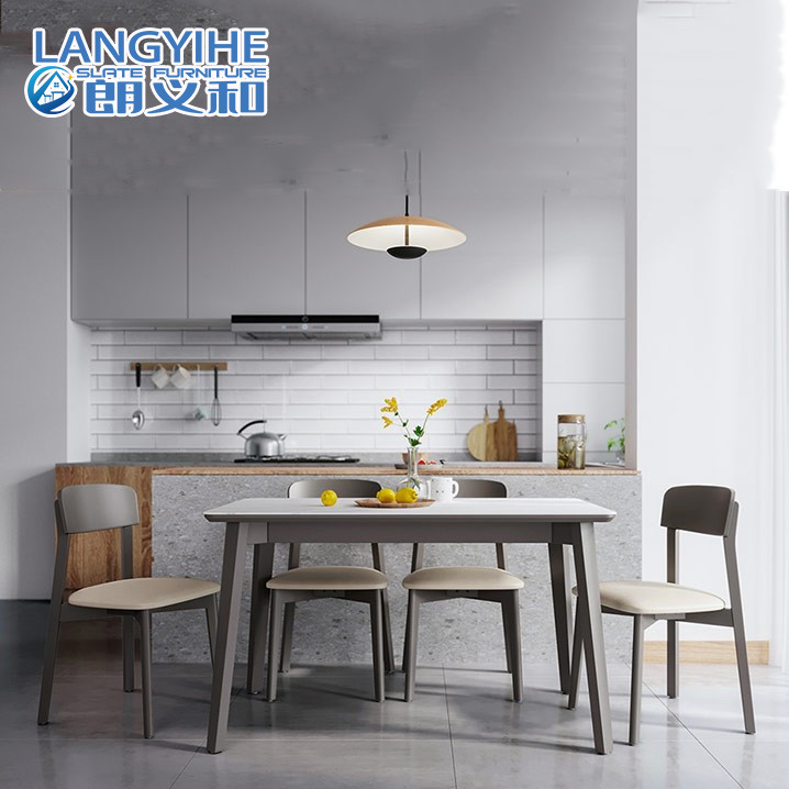 Composite Sheet Minimalist Marble Dining Table Modern