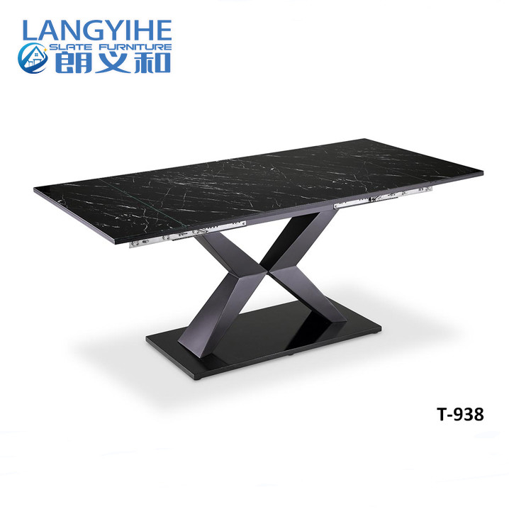 Italian Rectangular Marble Dining Table Scratch Proof